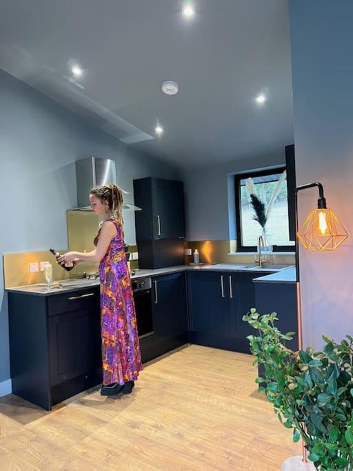 Luxury Lodge In The Treetops Llanbrynmair 外观 照片
