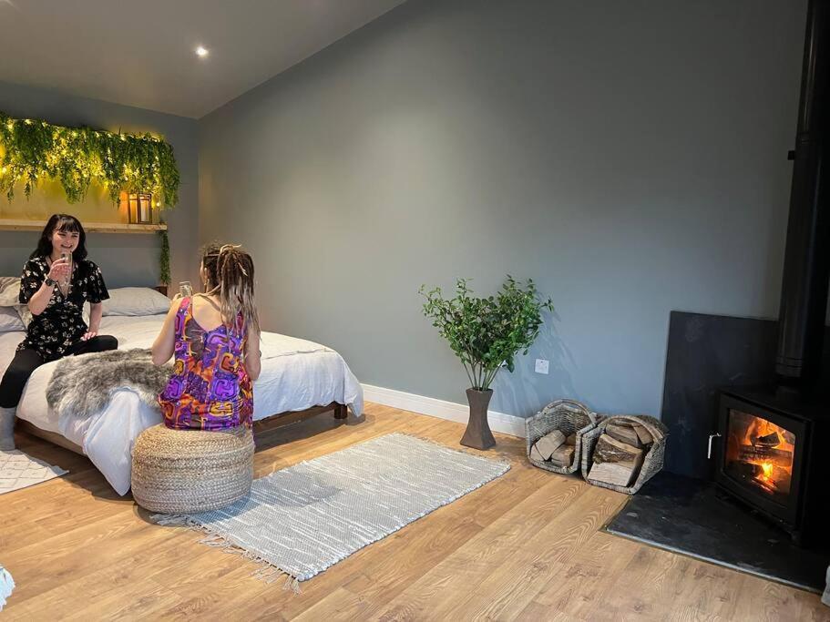 Luxury Lodge In The Treetops Llanbrynmair 外观 照片