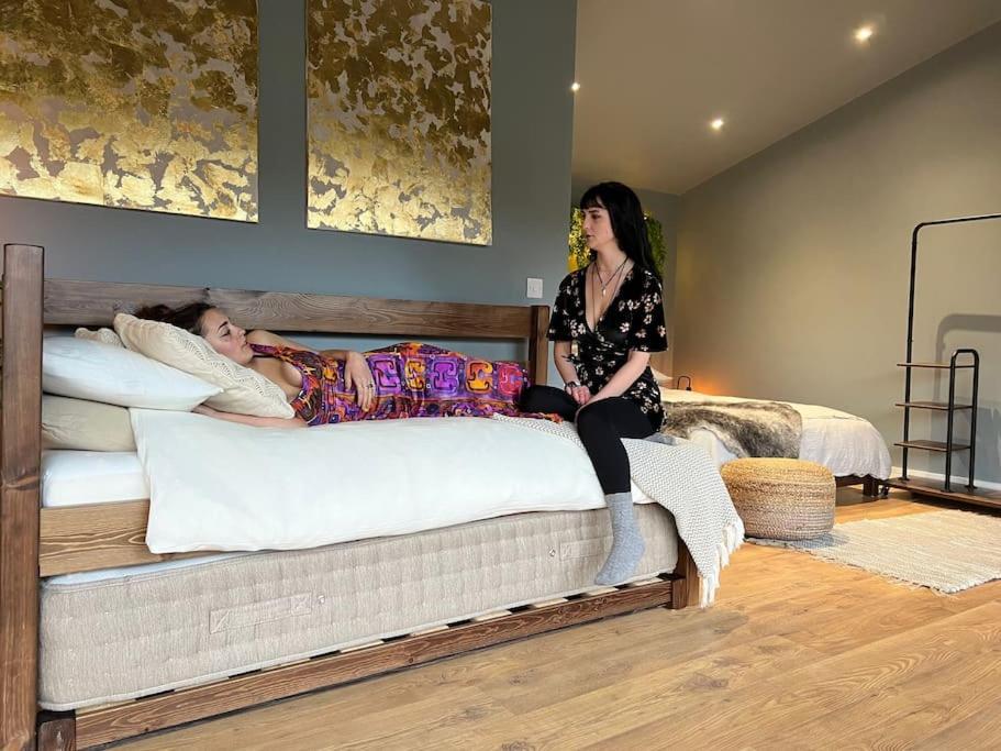 Luxury Lodge In The Treetops Llanbrynmair 外观 照片